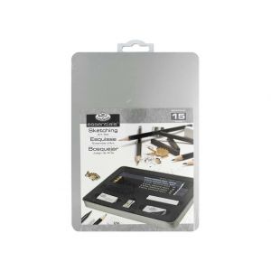 Zestaw do szkicowania R&L Essentials ołówki + węgiel + pastele suche + gumki